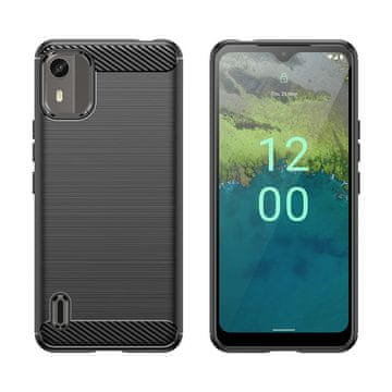 MG Carbon maska za Nokia C12 / C12 Pro / C12 Plus, crno