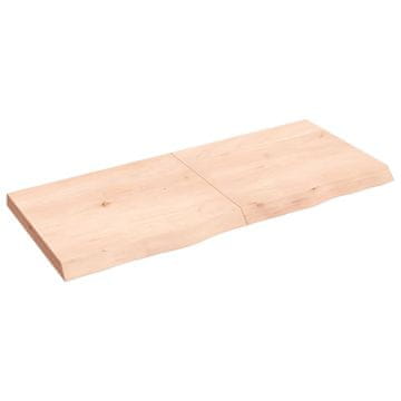Vidaxl Stolna ploča 140x60x(2-6) cm od netretirane masivne hrastovine