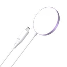 Choetech T518 MagSafe bežični punjač 15W, ružičasta