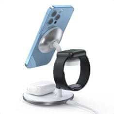 Choetech T585 MagSafe bežični punjač za telefon / Apple Watch / Airpods, bijela