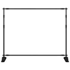 Vidaxl Stalak za pozadinu crni 254 x 243 cm čelični