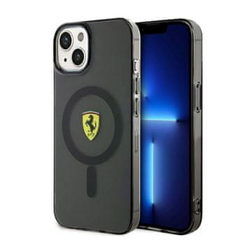 Ferrari prozirna MagSafe futrola - iPhone 14 Plus (crna)