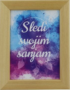 Karako Okvir za fotografiju 13x18 cm, plastika, stolni, zidni, 16 natur, lijepa misao