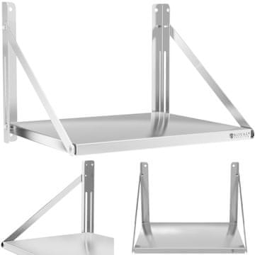 Royal Catering Sklopiva zidna polica od nehrđajućeg čelika za ugostiteljstvo do 40 kg 60 x 45 cm