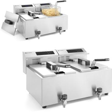 Hendi Mastercook digitalna friteza s slavinom 2x8L 2x3500W