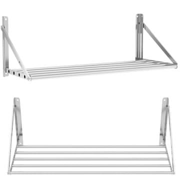Royal Catering Sklopiva zidna polica od nehrđajućeg čelika do 40 kg 100 x 45 cm