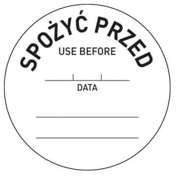 Hendi Naljepnice za sigurnost hrane - potrošiti do PL EN 500 kom. 850145