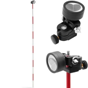 Mini prizmatično daljinomjerno zrcalo s motkom, srebrni premaz, promjer 3,5 cm, 1,26 m