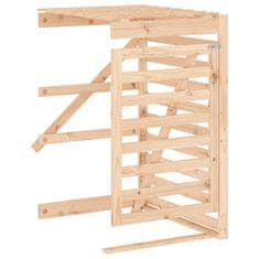 Vidaxl Trostruko spremište za kante za smeće od masivne borovine