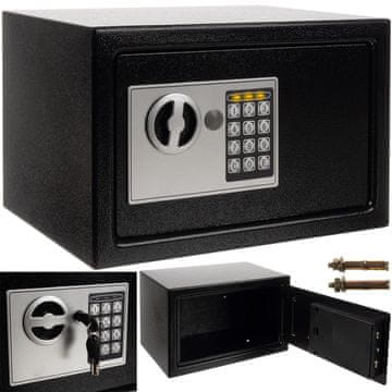 Malatec Security XL digitalni elektronski sef 200x 310x200mm crni 10L + ključ