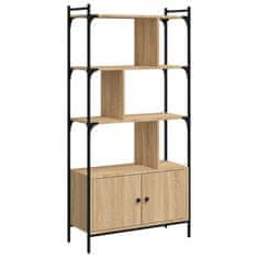 Vidaxl Biblioteka s vratima Sonoma hrast 76,5x30x154,5 cm Konstruirano drvo