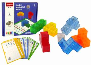 KOSTKA LEAN TOYS čarobna magnetna kocka, 7 elemenata, propušta svjetlost