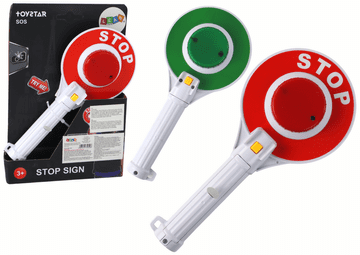 slomart LEAN TOYS Svjetlosni prometni znak za djecu, dvostrani