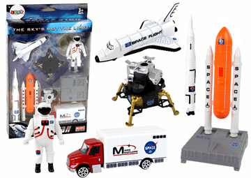 slomart Set svemirskih figurica LEAN TOYS sa satelitom i robotom, 8 komada