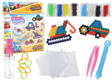 slomart Set vodenih perlica LEAN TOYS, 8 boja, građevinska vozila