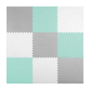 Ricokids velika pjenasta slagalica-podloga 180x180cm 9 dijelova sivo-tirkizna