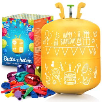 Ricokids Helijumski cilindar 0,42m3 s balonima i vrpcom