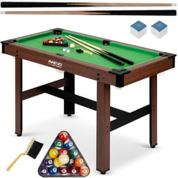 Neo-Sport Bilijarski stol 122 x 61 x 76 cm NS-807 tamnosmeđi