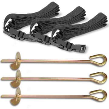 Neo-Sport Set od 3 sidra za montažu vrtnog trampolina
