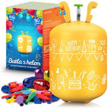 Ricokids Helijumski cilindar 0,20m3 s balonima i vrpcom