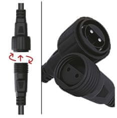 EMOS D1CW02 Classic Connection String Osnovni set - ledene svijeće, 2,5 m, vanjska, topla bijela, mjerač vremena