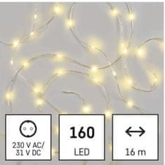 EMOS D3AW16 LED božićne lampice, 16 m, vanjske i unutarnje, topla bijela, mjerač vremena