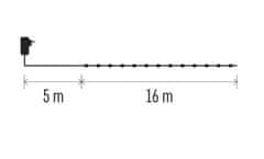 EMOS D3AW16 LED božićne lampice, 16 m, vanjske i unutarnje, topla bijela, mjerač vremena