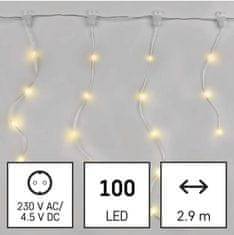 EMOS D3CW02 LED božićne lampice– ledene svijeće, 2,9 m, vanjske i unutarnje, topla bijela