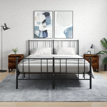 Vidaxl Noćni ormarići, set od 2, dimljeni hrast, 40x35x50 cm