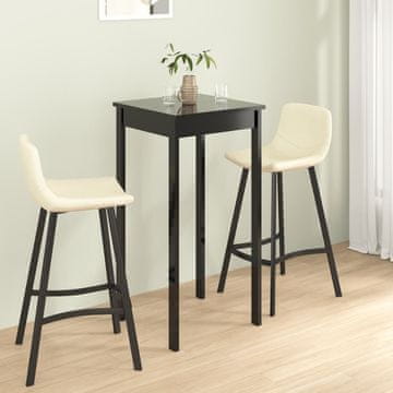 Vidaxl MDF barski stol crni 55 x 55 x 107 cm