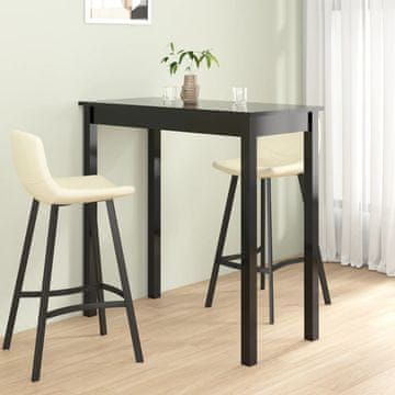 Vidaxl MDF barski stol crni 115 x 55 x 107 cm