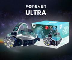 Forever ULTRA naglavna LED svjetiljka, 6W, 500 lumena, punjiva baterija, tipke za upravljanje, IP64