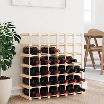 Vidaxl Stalak za vino za 42 boce, 68,5 x 23 x 68,5 cm, masivni borov drvo