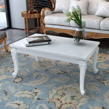 Vidaxl Klub stolić visoki sjaj bijeli 100x50x42 cm