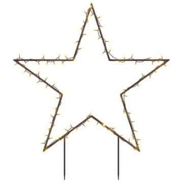 Vidaxl Ukrasno božićno svjetlo sa šiljcima zvijezda 80 LED 60 cm