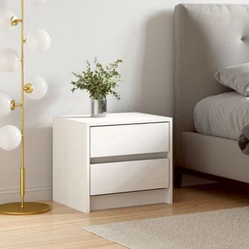Vidaxl Noćni ormarić bijeli 40x31x35,5 cm masivni borov drvo