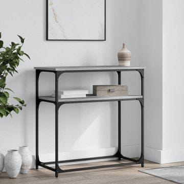 Vidaxl Konzolni stolić, sivi hrast sonoma, 75x35,5x75 cm