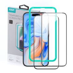 ESR Screen Protector 2x zaštitno staklo za iPhone 15, crno