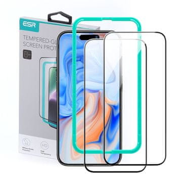ESR Screen Protector 2x zaštitno staklo za iPhone 15, crno