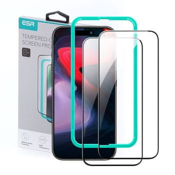 ESR Screen Protector 2x zaštitno staklo za iPhone 15 Pro, crno