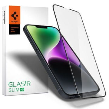 Spigen Slim HD zaštitno staklo za iPhone 13 Pro Max / 14 Plus / 15 Plus, crno