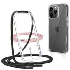 Tech-protect FlexAir Chain maska za iPhone 12 / 12 Pro, crno/ružičasta
