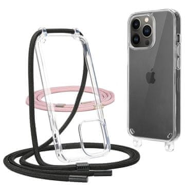 Tech-protect FlexAir Chain maska za iPhone 12 / 12 Pro, crno/ružičasta