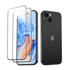 ESR Screen Protector 2x zaštitno staklo za iPhone 15, crno