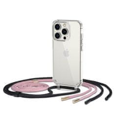 Tech-protect FlexAir Chain maska za iPhone 14 Pro, crno/ružičasta