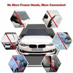 Netscroll Magnetna zaštita za vjetrobransko staklo, pokrivalo za auto staklo protiv leda, snijega i sunca, univerzalna, jednostavna montaža, 140x110 cm, MagneticCarCover