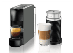 Nespresso Essenza Mini aparat za kavu + Aeroccino, siva