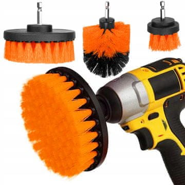 BIGSTREN Set od 4 HEX četkice za čišćenje odvijača do 120 mm - četke