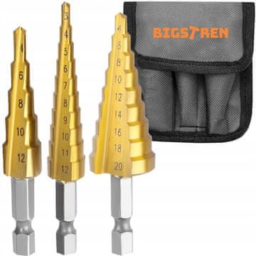 Malatec Set konusnih svrdla HSS HEX konusna razvrtala smreka 3-20mm + kofer