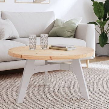 Vidaxl Okrugla ploča stola Ø80x3 cm Masivno borovo drvo
